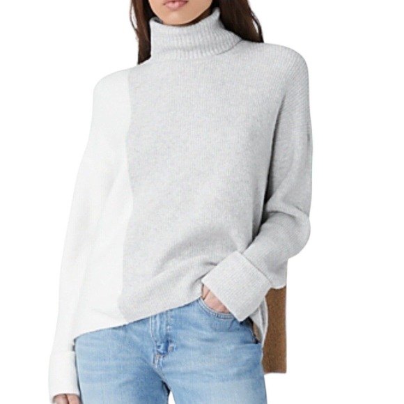 NWT French Connection Flossy Soft Turtleneck Ribbed Wool Blend Sweater Sz XS - Picture 1 of 7